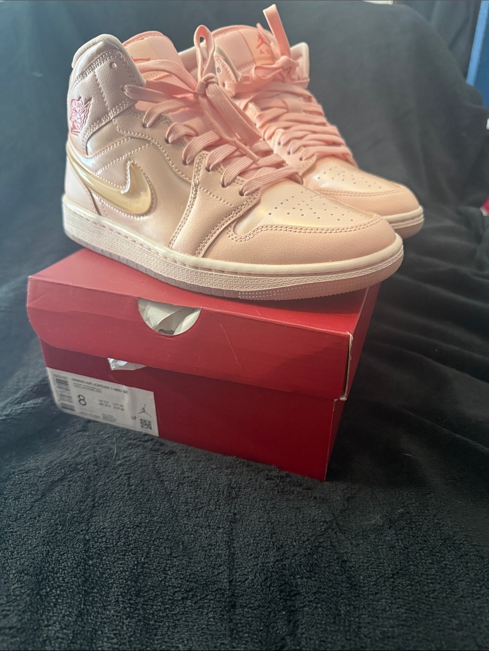 Air Jordan 1 Women's Mid-Top Sneakers in Blush Pink